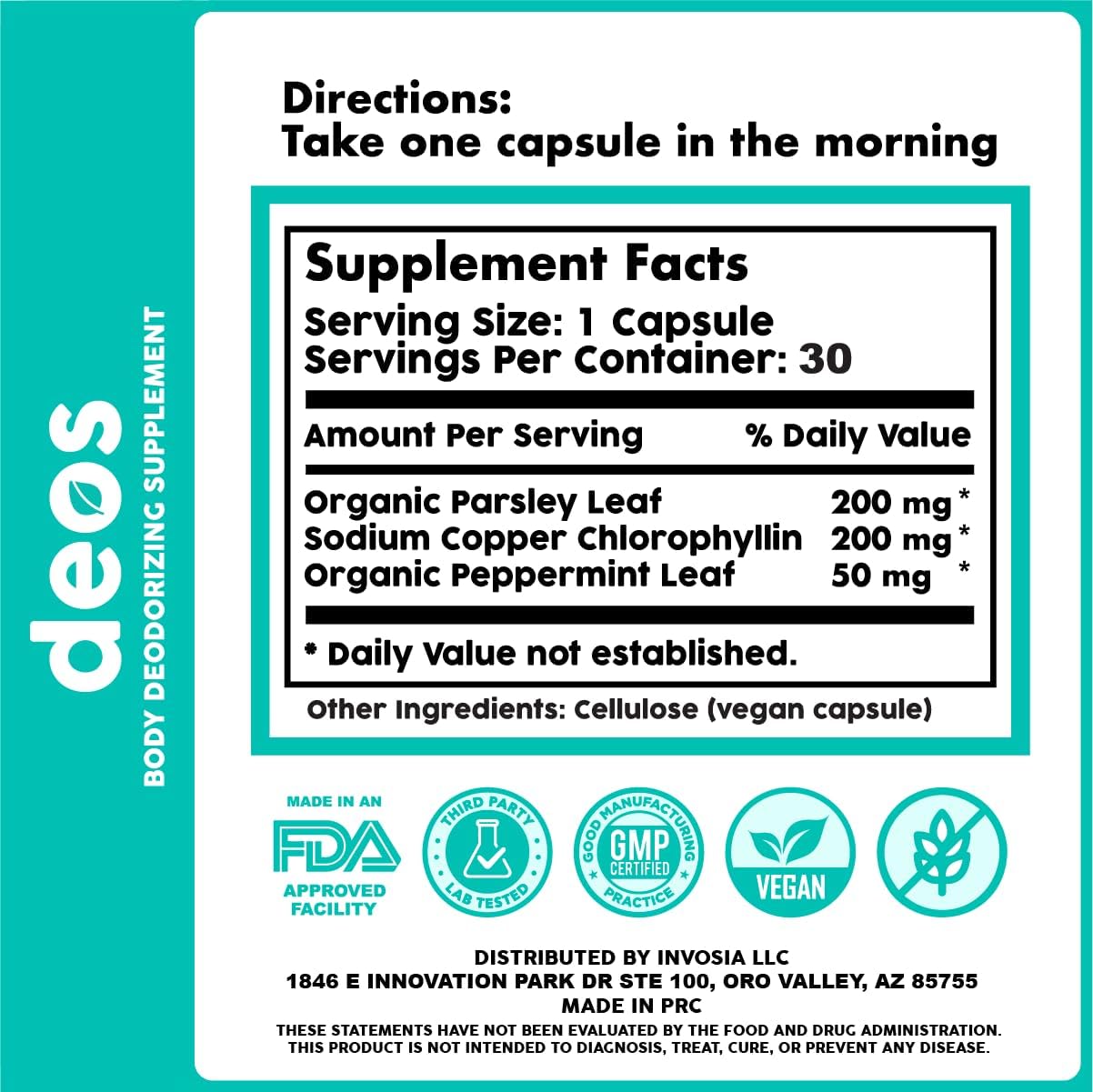 DEOS® Internal Deodorant Supplement